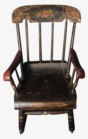 Vector Free Download Child S Rocking Chair Roses Stenciled