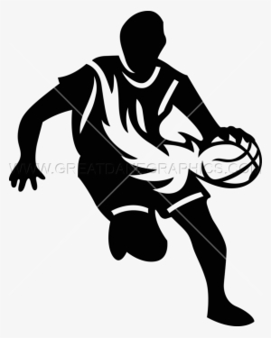 Player With Flaming Basketball - Flaming Basketball Drawings
