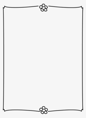 Flower Line Page Border - Black And White Frame Kindergarten