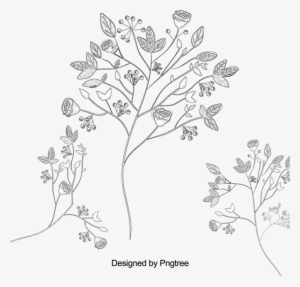 Cartoon Hand-painted Abstract Flowers, Cartoon, Hand - Painting