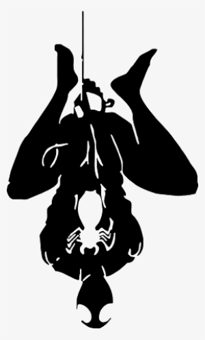 Hanging Spiderman Silhouette