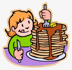 Graphic Boy Eating Breakfast Clipart - Eat Breakfast Clipart