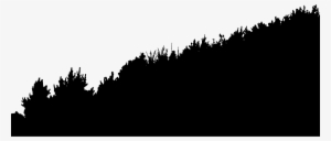 Bushes Silhouette Png Black And White Download - Vegetation Silhouette