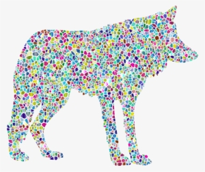 This Free Icons Png Design Of Polyprismatic Tiled Wolf