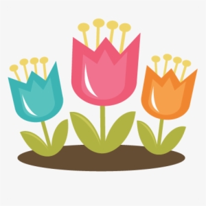 Cute Spring Clipart - Spring Tulips Clipart