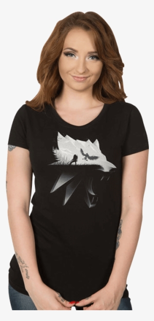 Witcher 3 Wolf Silhouette Womens T-shirt - Koszulka Wiedźmin 3: Wolf Silhouette Damska L