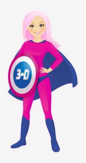 3-d Mammography Super Hero - Cape