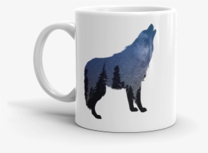 Wild Wolf Silhouette Mug - Mug