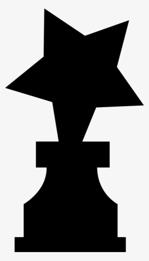 Star On A Award Trophy Silhouette Comments - Trophy Silhouette