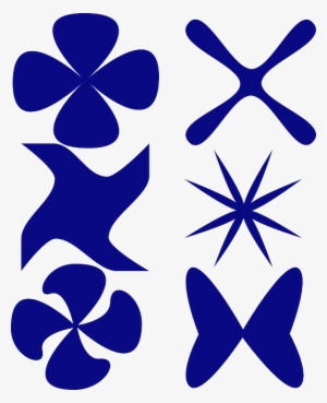 Butterfly, Shapes, Silhouettes, Star, Swirl, Blue - Clip Art Organic Shapes