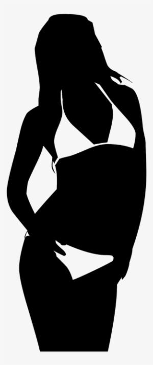 Cam Model - Beach Girl Silhouette Png