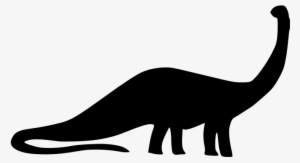 Clip Art Transparent Sauropod Animals Extinct General - Silhouette Of A Dinosaur