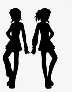 Two Silhouettes, - Black Silhouette Friend - 847x943 PNG Download - PNGkit