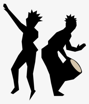 Clip Black And White Stock African Dancer Silhouette - African Dance Png