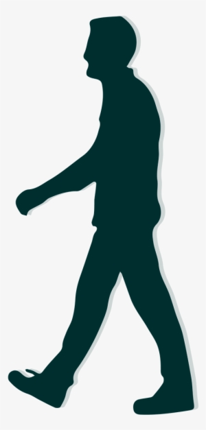 Person Walking Silhouette - Clip Art
