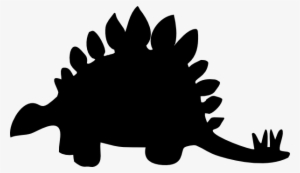 Black Clip Art At Clip Art Freeuse Download - Stegosaurus Black And White