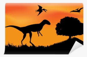Dinosaur Silhouette Scene