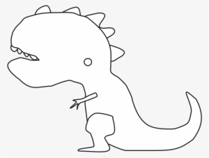 Dino Dinosaur Dinosaurio Dragon Black White Line Art - Coloring Book