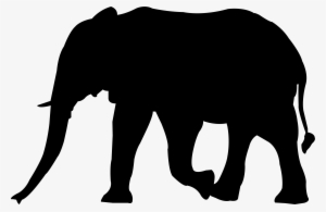 Elephant Silhouette By Zin Lin Hain - Clip Art