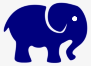 Navy Blue Elephant Clip Art