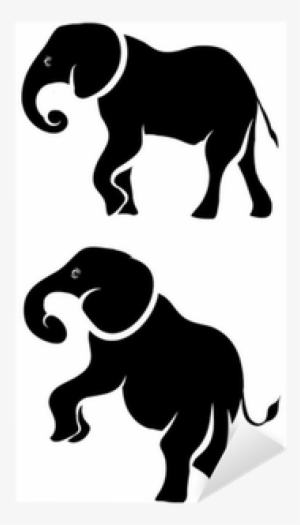 Elephant Standing Silhouette