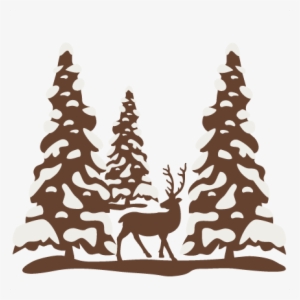 Silhouette Clipart Winter - Cricut Trees Free