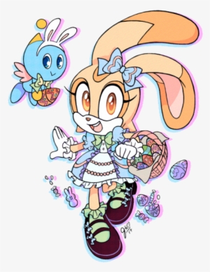 Easter Bunny Silhouettes Cliparts - Cream The Rabbit