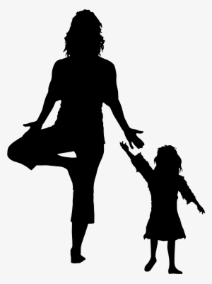 Come Yoga Play With Your Young One 1 Child Per Adult - Family Yoga Silhouette