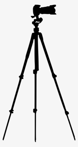 Tripod Camera Lens Silhouette - Camera On Tripod Png