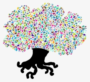 Tree Silhouette Leaf Art - Clip Art