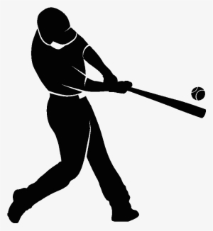 Baseball Player Silhouette Batting Png - Baseball Stencils