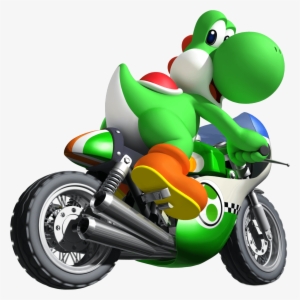 See Here Free Motorcycle Clipart Black And White Images - Yoshi Mario Kart