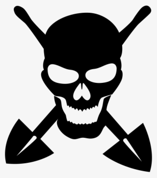 Grave Digger Silhouette Headstone Monster Truck - Silhouette Of A Skull