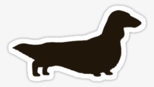Long Haired Dachshund Silhouette Waterproof Die-cut - Silhueta De Cabelos Compridos Do Dachshund Camiseta
