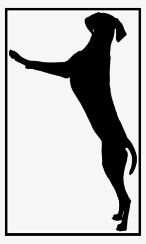 Amazing Dog Standing Playing Silhouette Of Clipart - Dog Standing Up Art
