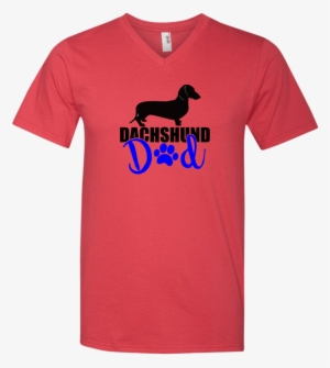 Dachshund Dad Shorthair Men's V Neck T Shirt - Supreme T Shirt Cat