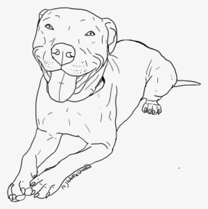 Pitbull Coloring Pages To Download And Print For Free - Pitbull Line Drawing
