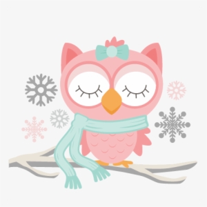 Winter Owl Svg Scrapbook Cut File Cute Clipart Files - Owl Winter Clipart Transparent