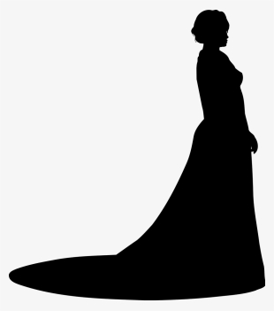 Wedding Dress Evening Gown Ball Gown Silhouette - Women In Dress Silhouette