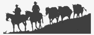 Glacier Pack Train - Horse Pack Train Silhouette