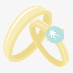 Wedding Rings Svg Scrapbook Cut File Cute Clipart Files - Cute Wedding Ring Png