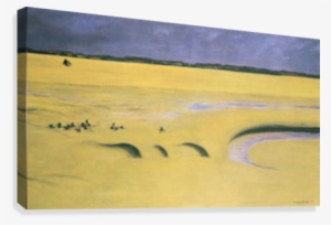 Beach At Low Tide By Felix Vallotton Canvas Print - Rikki Knight Georges-pierre Seurat Art Beach