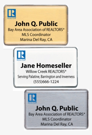 Classic Name Badge - Magnetic Name Tag Real Estate