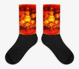 Three Suns Simple Spaceship Logo - Sock