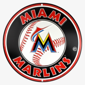 Miami Marlins Circle Sign - Miami Marlins Sport Metal Watch