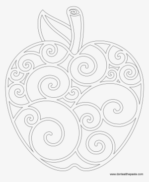 Apple Coloring Pages The Sun Flower Apples Page - Line Art