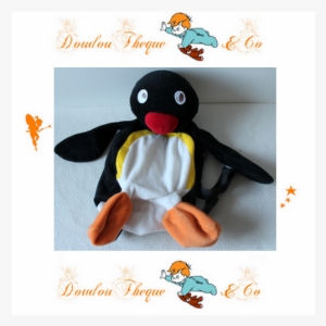 Peluche Sac À Dos Pingu The Pygos Group 2002 Pingouin - Disneyland Paris Souvenirs Bambi