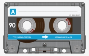 Audio Cassette Blue - Cassette Tape Transparent Background