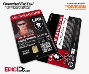Last Man Batallion 'the Division' Soldier Id Badge - Last Man Battalion Logo