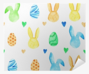 Watercolor Bunny Seamless Pattern - Watercolor Painting